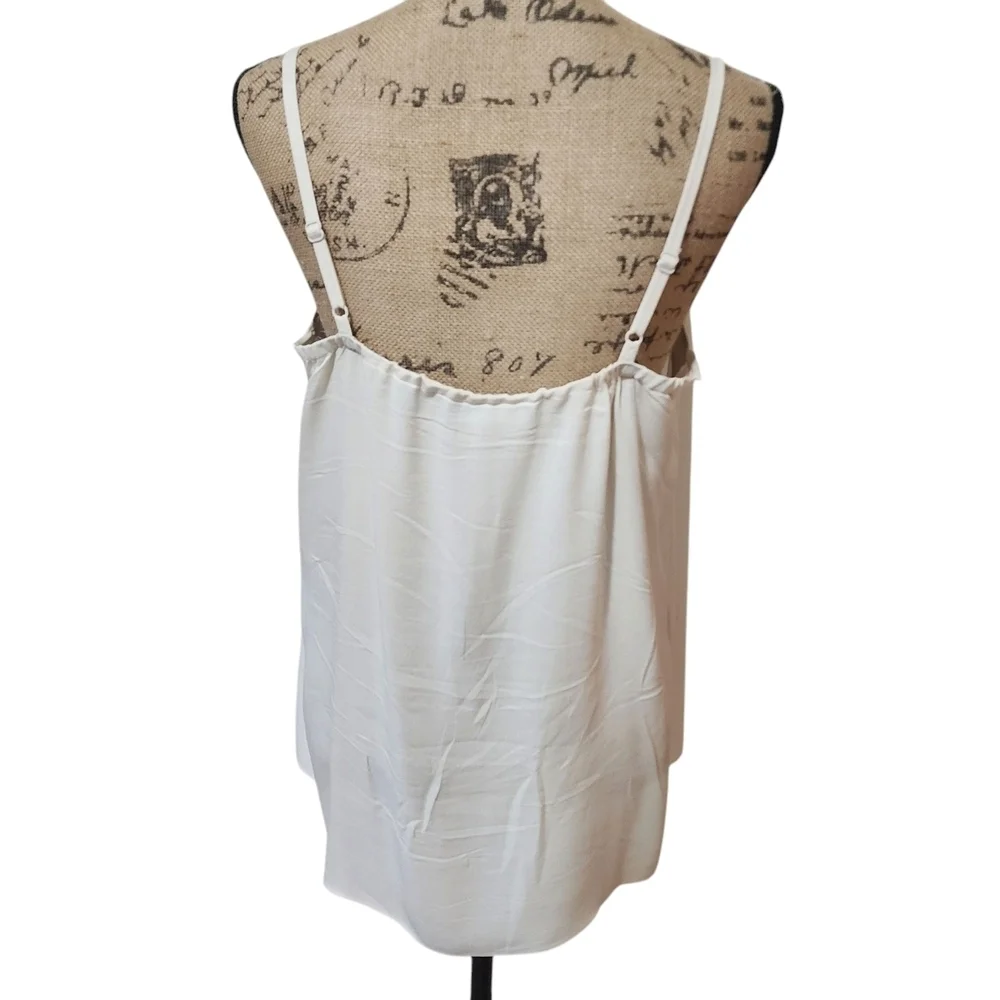Vince 100% Silk Elegant White Strapless Top - Large - Picture 5 of 6